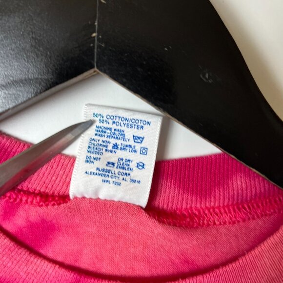 Vintage 80s Mount Rushmore T Shirt Adult Pink Gray Small S Tie Dye USA 50/50 - Picture 5 of 16